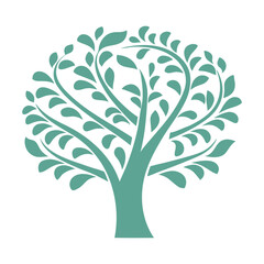 Fototapeta premium Green Tree Nature Vector Illustration