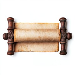 Aged scroll on wooden rollers