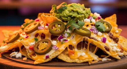 Fototapeta premium Hot Grilled Cheese Sandwich with Melted Cheese Pull – Close Up 