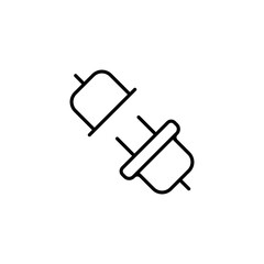Socket plug linear icon. Line customizable illustration. Contour symbol. Vector isolated outline drawing. Editable stroke