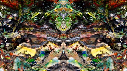 Abstract art background . Hand painting artwork on canvas .