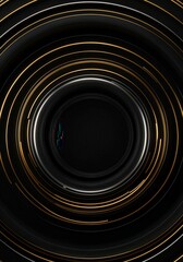 A mesmerizing circular pattern with glowing lines, creating an illusion of depth and motion against a dark background.