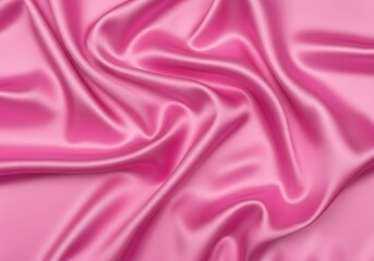 Obraz premium Pink silk fabric background texture for fashion design and luxury textile material with soft folds and drape
