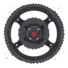 Disk brake isolated on white 