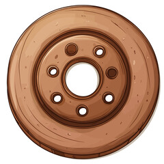 Disk brake on a white background 