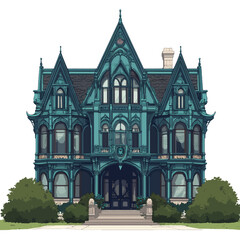 Illustration of a dollhouse 