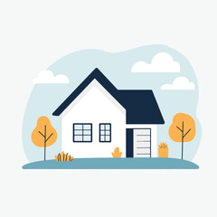 Dollhouse isolated on white background 