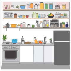 modern kitchen interior