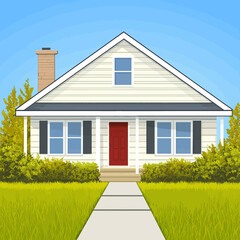 Dollhouse on a white 