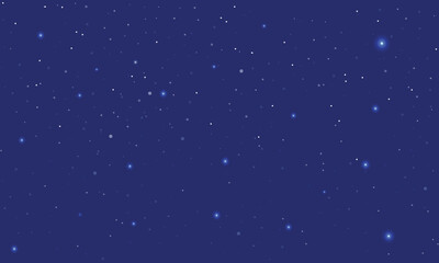 Colorful galaxy night sky vector background with milky way, nebula, stardust, and shining stars