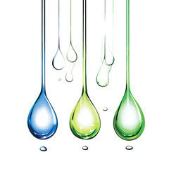 drop of water on a white 