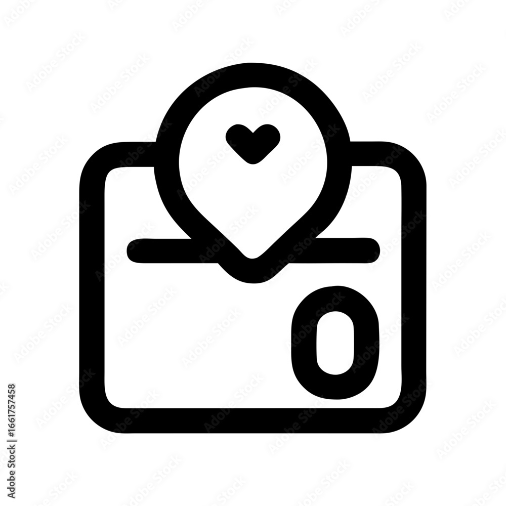Poster favorite location pin icon vector illustration for gps navigation and map pointer travel destination
