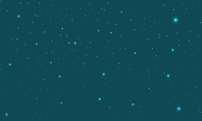 Colorful galaxy night sky vector background with milky way, nebula, stardust, and shining stars