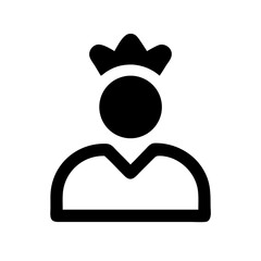 Fototapeta premium King queen royalty monarch crown prince princess leader authority power icon vector graphic illustration