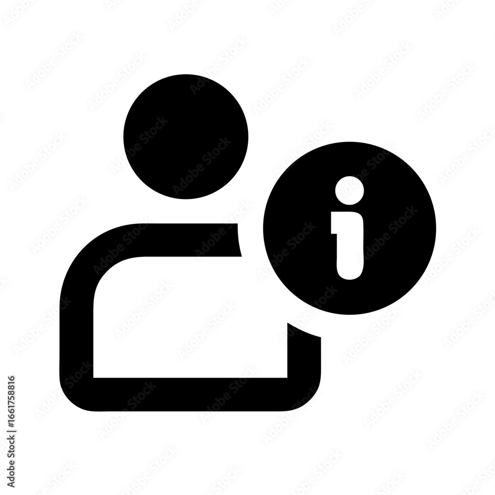 Poster user profile information icon person details account info symbol user data details profile settings