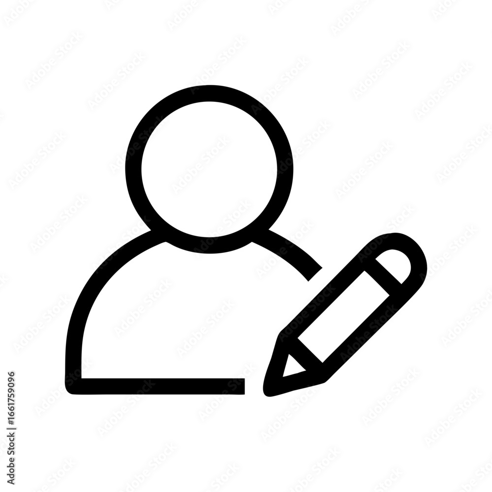 Aufkleber edit profile user account icon vector illustration modify personal details change information custom
