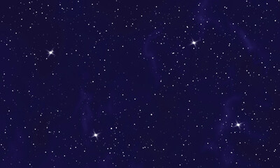 Colorful galaxy night sky vector background with milky way, nebula, stardust, and shining stars