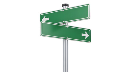 Green Double Directional Street Sign