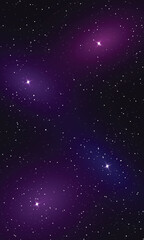 Colorful galaxy night sky vector background with milky way, nebula, stardust, and shining stars