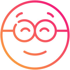 smile gradient line icon