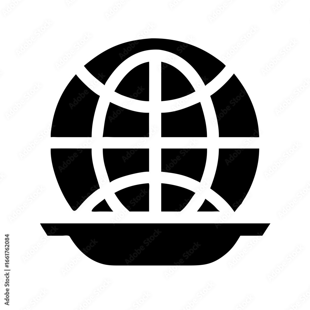 Poster globe world map icon for global business international network connection and worldwide communicatio