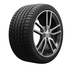Fototapeta premium car wheel isolated on white background