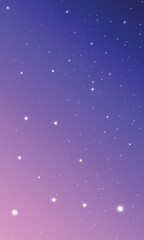 Colorful galaxy night sky vector background with milky way, nebula, stardust, and shining stars