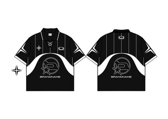 Mockup Jersey Oversized Black and White &ndash; Modern Streetwear Design