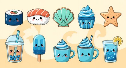 Adorable Kawaii Summer Treats: Sushi, Sweets, and Drinks!