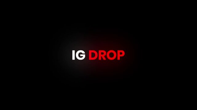 IG Drop &ndash; 4K Particles Text Animation for Instagram Promotions