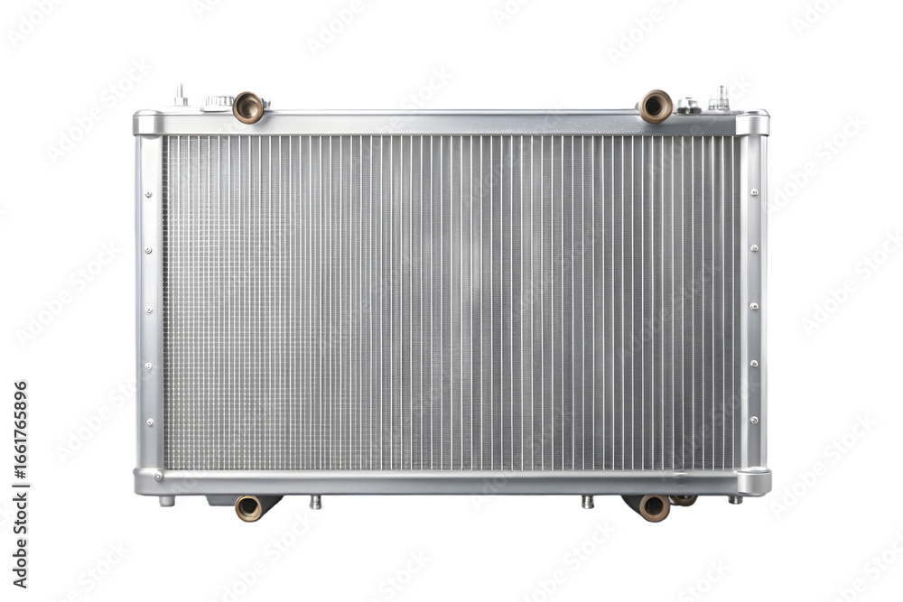 Poster car radiator closeup 3d rendering isolated on transparent background