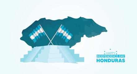 Honduras Independence Day Celebration Vector Poster 15 September National Holiday Design