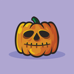 Smiling Jack O Lantern - Cute Halloween Pumpkin Clipart
