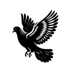 Realistic Flying Pigeon Bird Vector Illustration