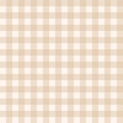 Beige gingham checkered pattern background. Seamless beige plaid design, perfect for fabric, textile, scrapbooking, and cute digital projects. Soft and sweet vintage aesthetic.