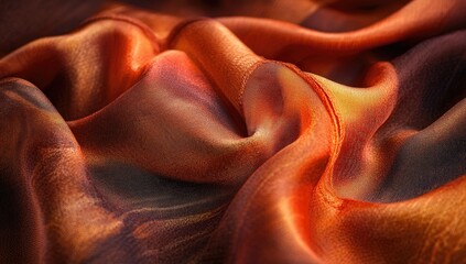 Rich, flowing, rust-toned fabric