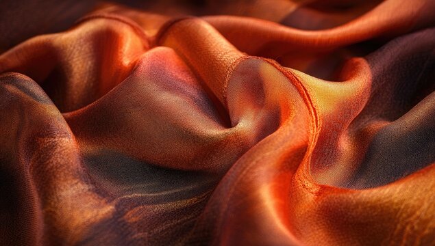 Rich, flowing, rust-toned fabric