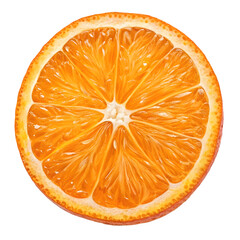 Orange Slice isolated on white background, f