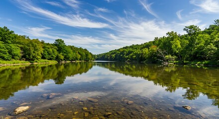 Fototapeta premium Natural River Landscape