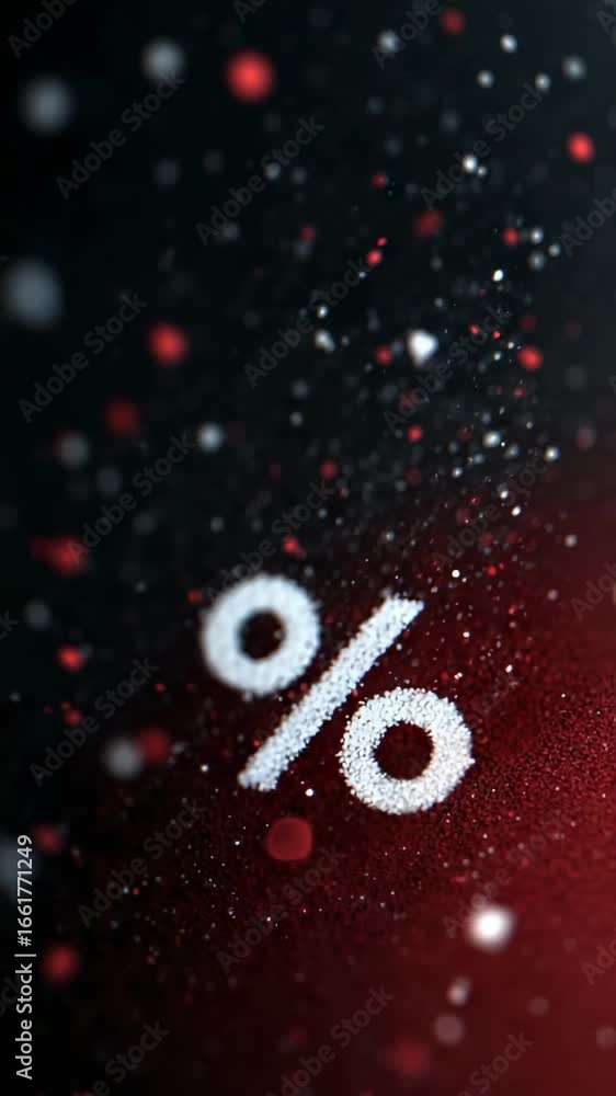 Aufkleber dynamic percentage display with shimmering particles enhancing visual appeal