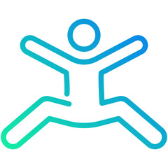 jump gradient line icon