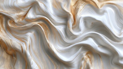 elegant gold white fabric waves