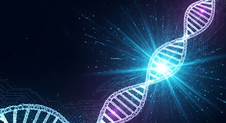 Abstract DNA technology. Science medical concept. Futuristic background