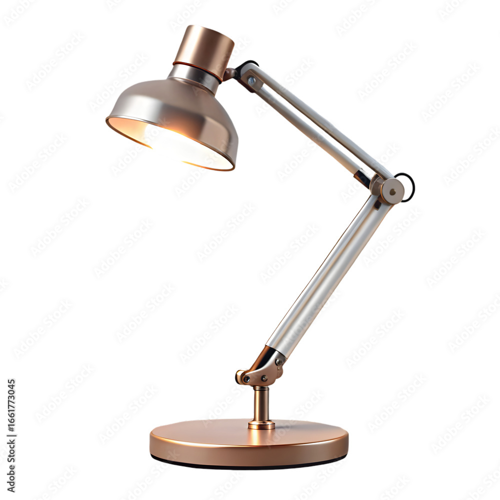 Poster desk lamp top view 3d rendering isolated on transparent background
