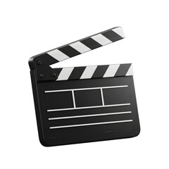 film slate on white background