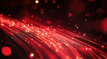 Red streaks of light with bokeh