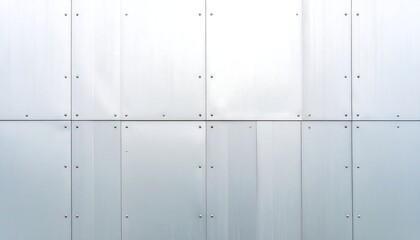 Modern Metallic Facade: Silver Panels with Rivets, Architectural Detail, Minimalist Design