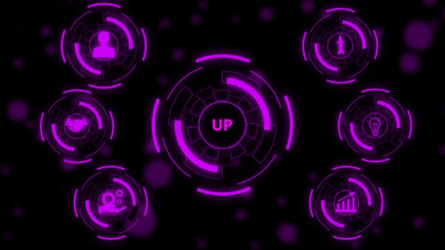 Modern UP Technology Background Animation. Innovative UP Solutions Animation.