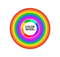 Color wheel in circle shape. New style of color wheel in vector isolated with flat style. 