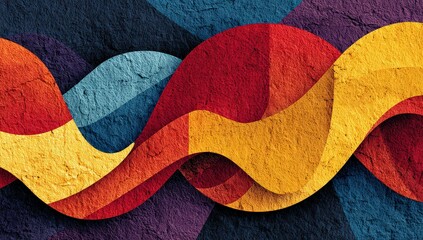 Abstract Colorful Wave Design